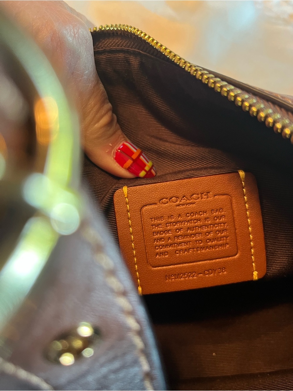 Coach Ella Leather Shoulder Bag - Burnished Redwood - Picture 6 of 12